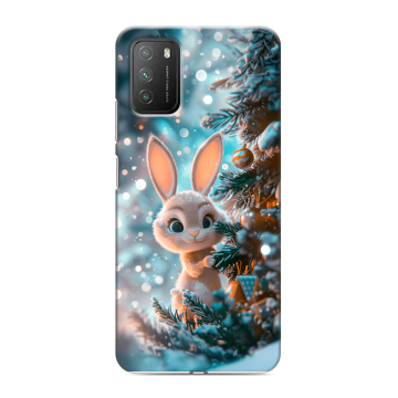 Силиконовый противоударный чехол на Xiaomi Poco M3 с принтом Новый год