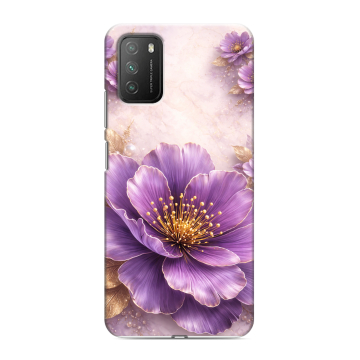 Силиконовый противоударный чехол на Xiaomi Poco M3 с принтом женский