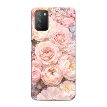 Силиконовый противоударный чехол на Xiaomi Poco M3 с принтом женский