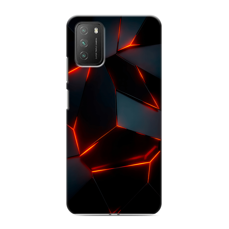 Силиконовый противоударный чехол на Xiaomi Poco M3 с принтом Яркие абстракции Силиконовый противоударный чехол на Xiaomi Poco M3 с принтом Яркие абстракции