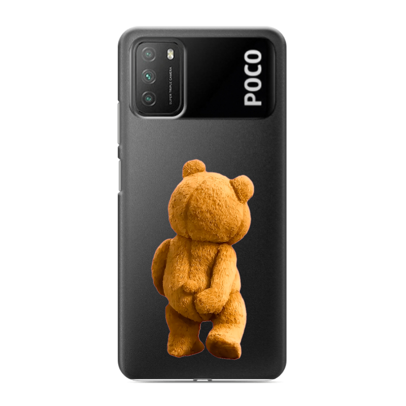 Пластиковый чехол на Xiaomi Poco M3 с принтом Медведь Пластиковый чехол на Xiaomi Poco M3 с принтом Медведь