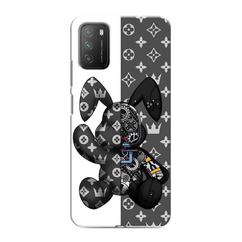 Силиконовый противоударный чехол на Xiaomi Poco M3 с принтом Луи робот Силиконовый противоударный чехол на Xiaomi Poco M3 с принтом Луи робот