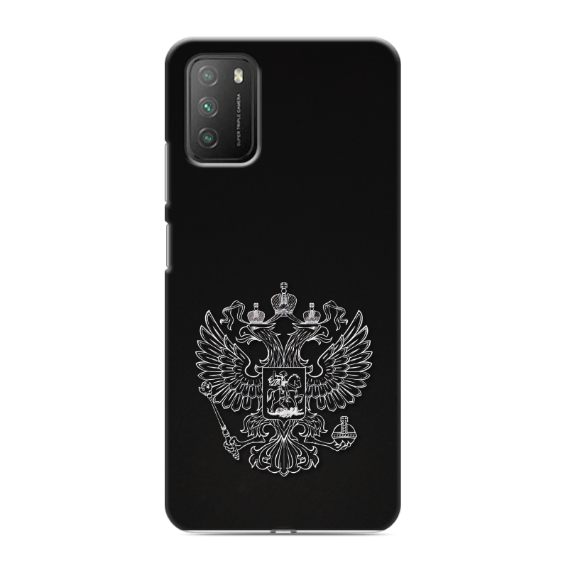Пластиковый чехол на Xiaomi Poco M3 с принтом Герб России Пластиковый чехол на Xiaomi Poco M3 с принтом Герб России
