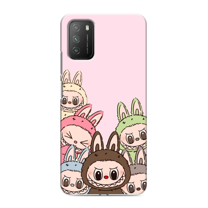 Пластиковый чехол на Xiaomi Poco M3 с принтом Лабубу Пластиковый чехол на Xiaomi Poco M3 с принтом Лабубу