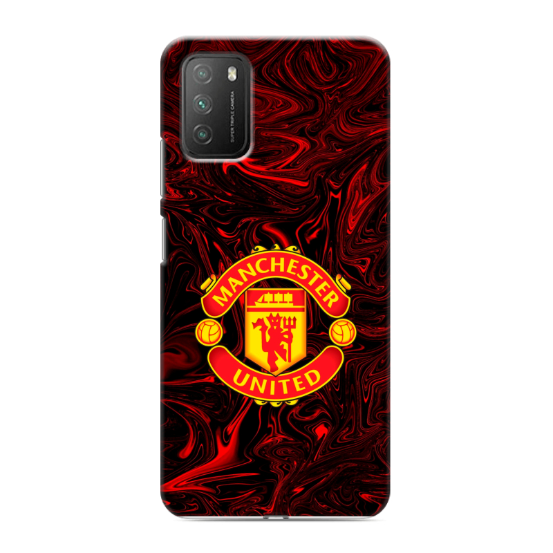 Пластиковый чехол на Xiaomi Poco M3 с принтом Manchester United Пластиковый чехол на Xiaomi Poco M3 с принтом Manchester United