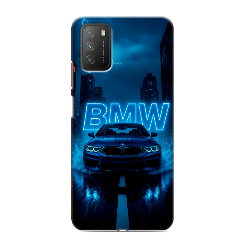 Пластиковый чехол на Xiaomi Poco M3 с принтом BMW БМВ Пластиковый чехол на Xiaomi Poco M3 с принтом BMW БМВ