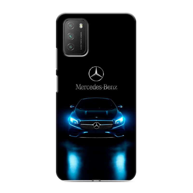 Силиконовый противоударный чехол на Xiaomi Poco M3 с принтом Mercedes Мерседес Силиконовый противоударный чехол на Xiaomi Poco M3 с принтом Mercedes Мерседес