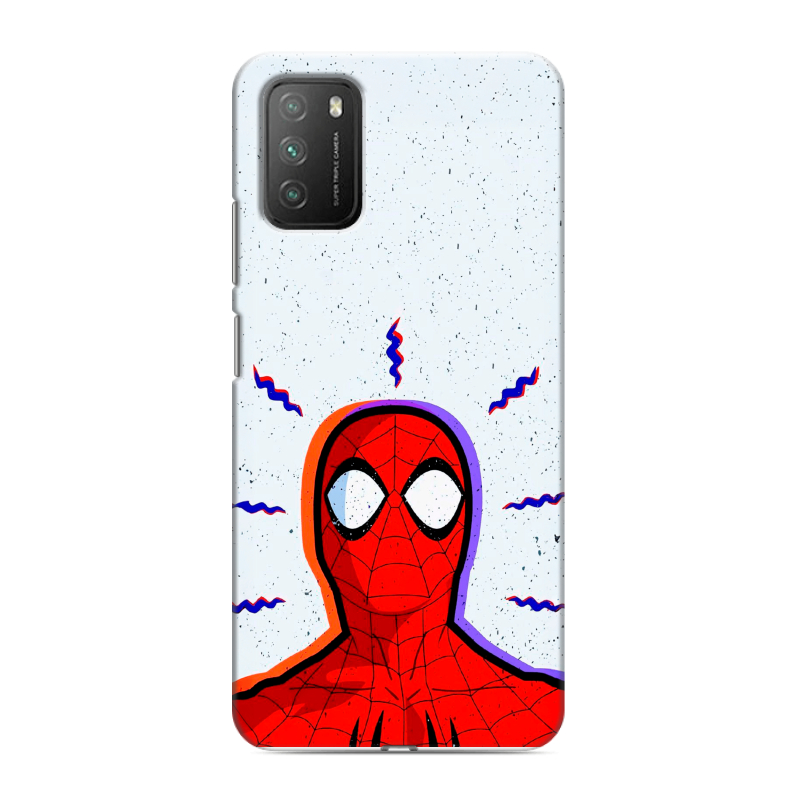 Пластиковый чехол на Xiaomi Poco M3 с принтом Spiderman Человек паук Пластиковый чехол на Xiaomi Poco M3 с принтом Spiderman Человек паук