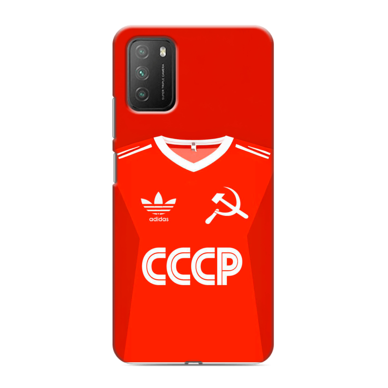 Пластиковый чехол на Xiaomi Poco M3 с принтом Флаг Герб СССР Пластиковый чехол на Xiaomi Poco M3 с принтом Флаг Герб СССР
