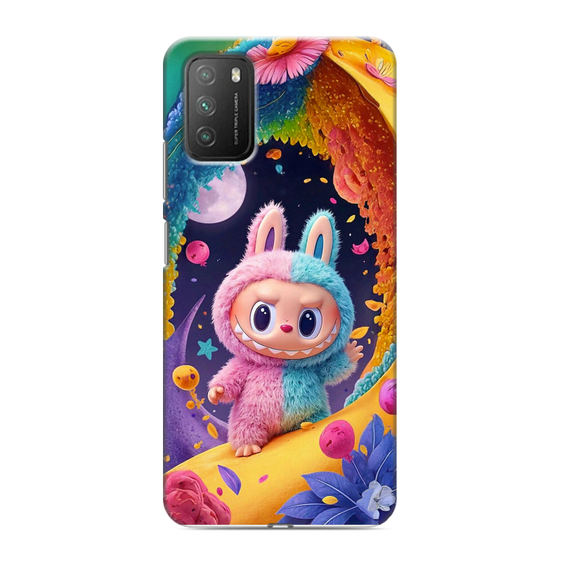 Пластиковый чехол на Xiaomi Poco M3 с принтом Labubu Лабубу Пластиковый чехол на Xiaomi Poco M3 с принтом Labubu Лабубу