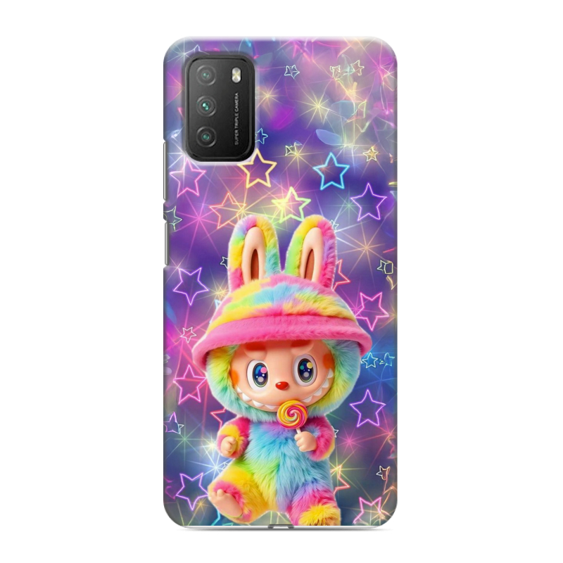 Пластиковый чехол на Xiaomi Poco M3 с принтом Labubu Лабубу Пластиковый чехол на Xiaomi Poco M3 с принтом Labubu Лабубу