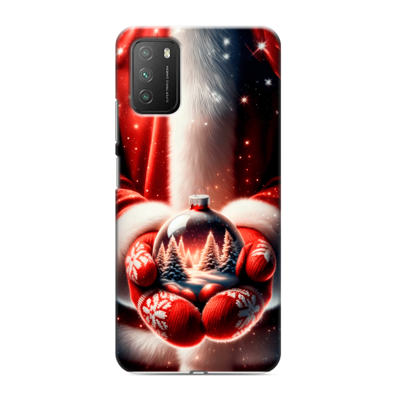 Пластиковый чехол на Xiaomi Poco M3 с принтом Новый год Пластиковый чехол на Xiaomi Poco M3 с принтом Новый год
