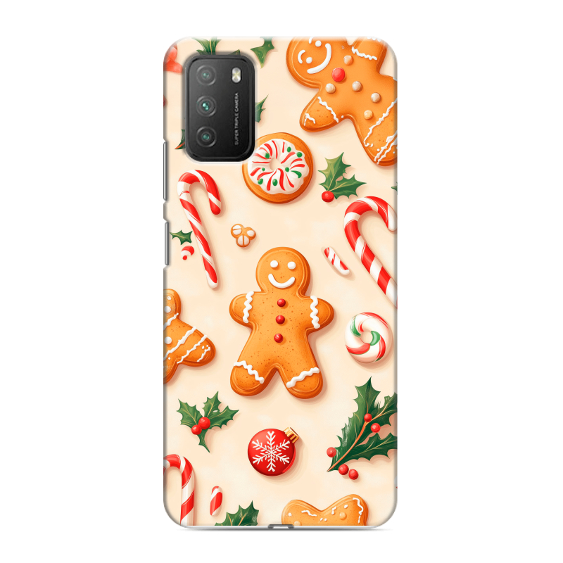 Пластиковый чехол на Xiaomi Poco M3 с принтом Новый год Пластиковый чехол на Xiaomi Poco M3 с принтом Новый год