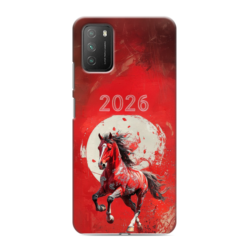 Пластиковый чехол на Xiaomi Poco M3 с принтом Новый год Пластиковый чехол на Xiaomi Poco M3 с принтом Новый год