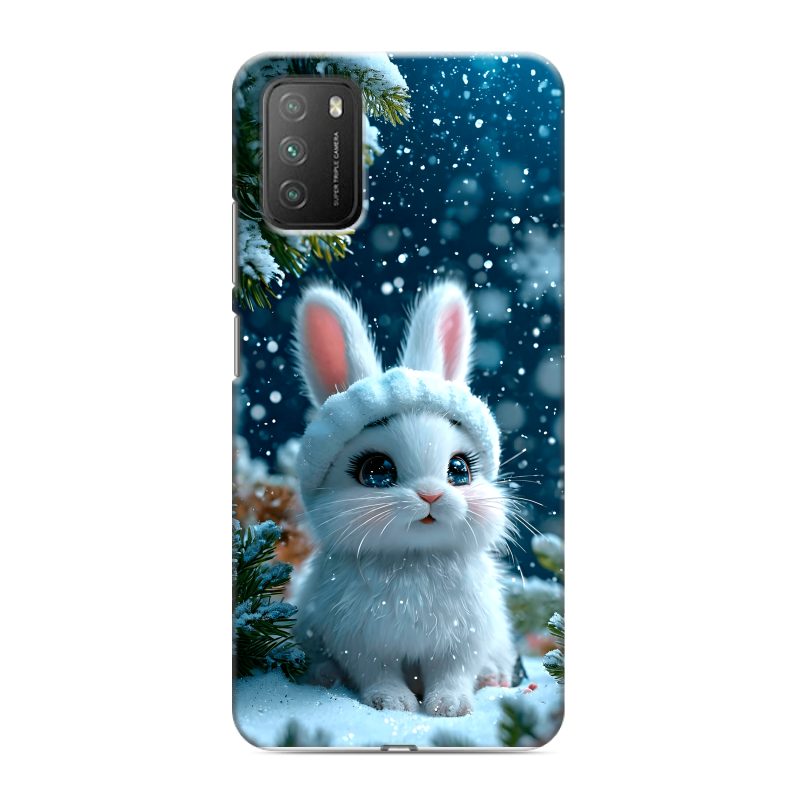 Силиконовый противоударный чехол на Xiaomi Poco M3 с принтом Новый год Силиконовый противоударный чехол на Xiaomi Poco M3 с принтом Новый год