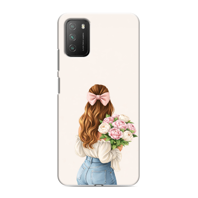 Пластиковый чехол на Xiaomi Poco M3 с принтом женский Пластиковый чехол на Xiaomi Poco M3 с принтом женский