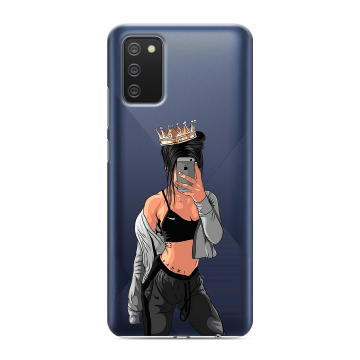 Силиконовый противоударный чехол на Samsung Galaxy A02s с принтом Женские принты Силиконовый противоударный чехол на Samsung Galaxy A02s с принтом Женские принты
