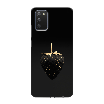 Силиконовый противоударный чехол на Samsung Galaxy A02s с принтом Черная клубника Силиконовый противоударный чехол на Samsung Galaxy A02s с принтом Черная клубника