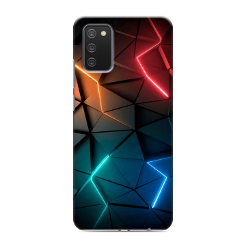 Силиконовый противоударный чехол на Samsung Galaxy A02s с принтом Абстракция неон Силиконовый противоударный чехол на Samsung Galaxy A02s с принтом Абстракция неон