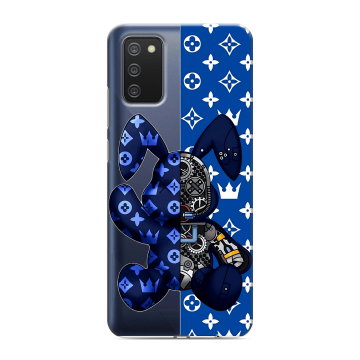 Силиконовый противоударный чехол на Samsung Galaxy A02s с принтом Луи робот Силиконовый противоударный чехол на Samsung Galaxy A02s с принтом Луи робот