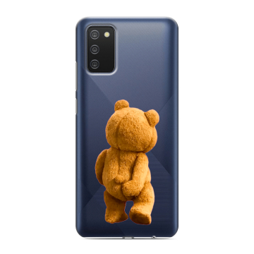 Силиконовый противоударный чехол на Samsung Galaxy A02s с принтом Медведь