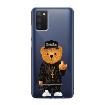 Силиконовый противоударный чехол на Samsung Galaxy A02s с принтом Плюшевый медведь Силиконовый противоударный чехол на Samsung Galaxy A02s с принтом Плюшевый медведь