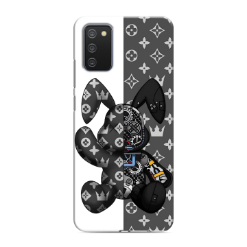 Силиконовый противоударный чехол на Samsung Galaxy A02s с принтом Луи робот