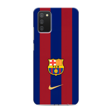 Силиконовый противоударный чехол на Samsung Galaxy A02s с принтом Барселона Barcelona