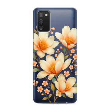 Силиконовый противоударный чехол на Samsung Galaxy A02s с принтом Цветы Силиконовый противоударный чехол на Samsung Galaxy A02s с принтом Цветы