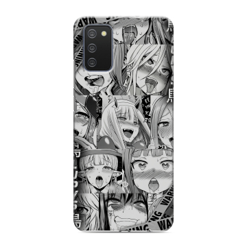 Силиконовый противоударный чехол на Samsung Galaxy A02s с принтом Ahegao Ахегао Аниме Силиконовый противоударный чехол на Samsung Galaxy A02s с принтом Ahegao Ахегао Аниме