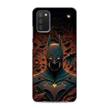 Силиконовый противоударный чехол на Samsung Galaxy A02s с принтом Batman Бэтмен Силиконовый противоударный чехол на Samsung Galaxy A02s с принтом Batman Бэтмен
