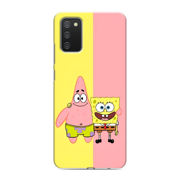 Силиконовый противоударный чехол на Samsung Galaxy A02s с принтом Спанч боб Спанчбоб
