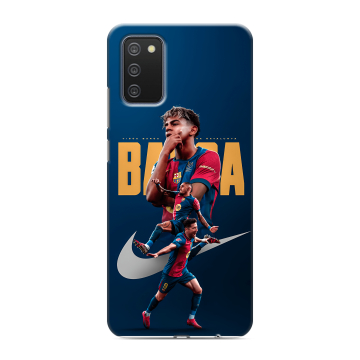 Силиконовый противоударный чехол на Samsung Galaxy A02s с принтом Барселона Barca Yamal 