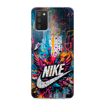 Силиконовый противоударный чехол на Samsung Galaxy A02s с принтом Nike Найк