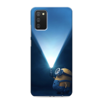 Силиконовый противоударный чехол на Samsung Galaxy A02s с принтом Миньоны