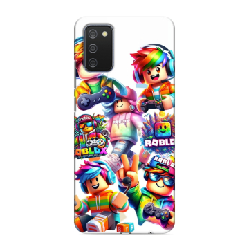 Силиконовый противоударный чехол на Samsung Galaxy A02s с принтом Roblox Роблокс Силиконовый противоударный чехол на Samsung Galaxy A02s с принтом Roblox Роблокс