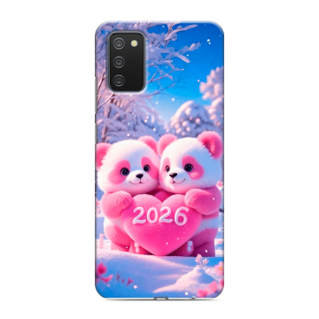 Силиконовый противоударный чехол на Samsung Galaxy A02s с принтом Новый год Силиконовый противоударный чехол на Samsung Galaxy A02s с принтом Новый год