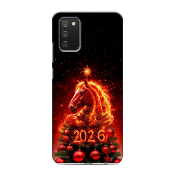 Силиконовый противоударный чехол на Samsung Galaxy A02s с принтом Новый год Силиконовый противоударный чехол на Samsung Galaxy A02s с принтом Новый год