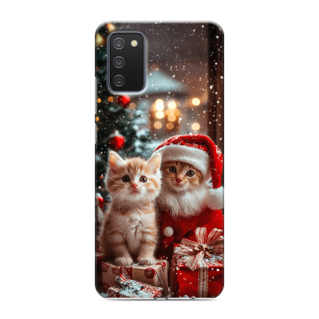 Силиконовый противоударный чехол на Samsung Galaxy A02s с принтом Новый год Силиконовый противоударный чехол на Samsung Galaxy A02s с принтом Новый год