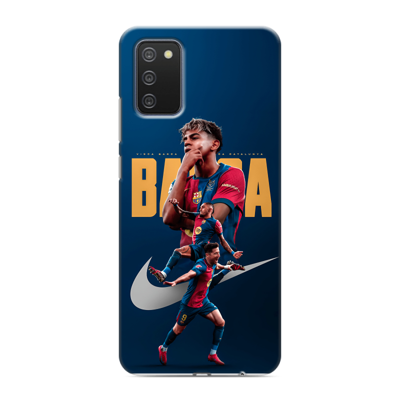 Пластиковый чехол на Samsung Galaxy A02s с принтом Барселона Barca Yamal Пластиковый чехол на Samsung Galaxy A02s с принтом Барселона Barca Yamal