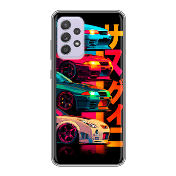 Силиконовый чехол на Samsung Galaxy A52 с принтом Гоночные машины Силиконовый чехол на Samsung Galaxy A52 с принтом Гоночные машины