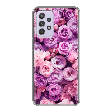 Силиконовый чехол на Samsung Galaxy A52 с принтом лавандовые розы Силиконовый чехол на Samsung Galaxy A52 с принтом лавандовые розы