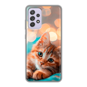 Силиконовый чехол на Samsung Galaxy A52 с принтом котик Силиконовый чехол на Samsung Galaxy A52 с принтом котик