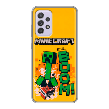 Силиконовый чехол на Samsung Galaxy A52 с принтом Майнкрафт Minecraft