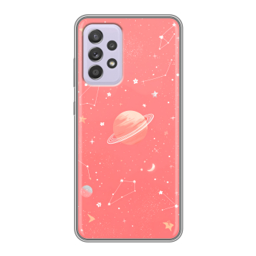 Силиконовый чехол на Samsung Galaxy A52 с принтом Розовый космос Силиконовый чехол на Samsung Galaxy A52 с принтом Розовый космос