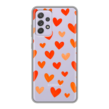 Силиконовый чехол на Samsung Galaxy A52 с принтом Сердечки Силиконовый чехол на Samsung Galaxy A52 с принтом Сердечки