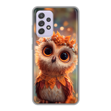 Силиконовый чехол на Samsung Galaxy A52 с принтом Милая сова Силиконовый чехол на Samsung Galaxy A52 с принтом Милая сова