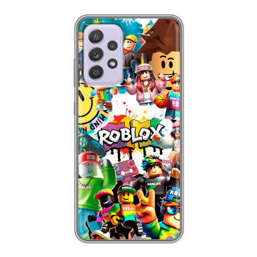 Силиконовый чехол на Samsung Galaxy A52 с принтом Roblox Роблокс