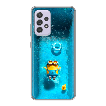 Силиконовый чехол на Samsung Galaxy A52 с принтом Миньоны