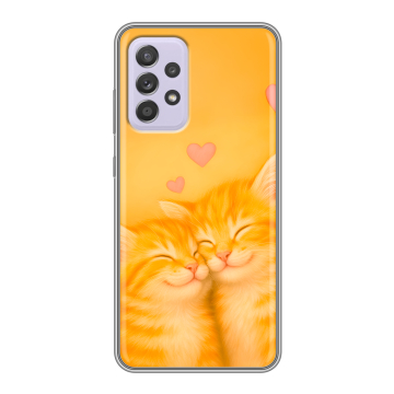 Силиконовый чехол на Samsung Galaxy A52 с принтом Милые котята